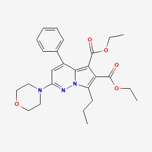 molecular formula C26H31N3O5 B8554032 diethyl 2-morpholin-4-yl-4-phenyl-7-propylpyrrolo[1,2-b]pyridazine-5,6-dicarboxylate 