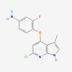 Benzenamine,4-[(6-chloro-3-methyl-1h-pyrrolo[2,3-b]pyridin-4-yl)oxy]-3-fluoro-
