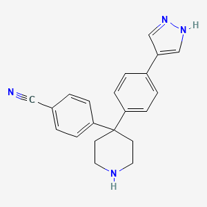 4-{-4-[4-(1H-Pyrazol-4-yl)-phenyl]-piperidin-4-yl}-benzonitrile