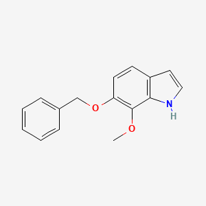 molecular formula C16H15NO2 B8554255 1h-Indole,7-methoxy-6-(phenylmethoxy)- 
