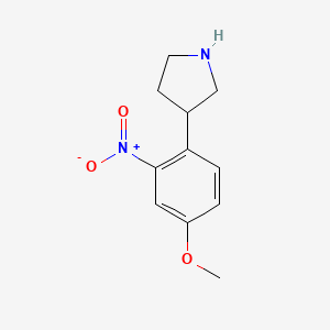 molecular formula C11H14N2O3 B8554272 3-(4-Methoxy-2-nitrophenyl)pyrrolidine 