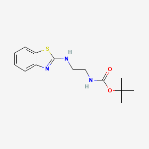 molecular formula C14H19N3O2S B8554301 TERT-BUTYL (2-(BENZO[D]THIAZOL-2-YLAMINO)ETHYL)CARBAMATE 