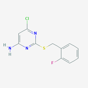 6-Chloro-2-[[(2-fluorophenyl)methyl]thio]-4-pyrimidinamine