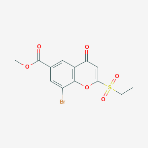 molecular formula C13H11BrO6S B8554351 methyl 8-bromo-2-(ethylsulfonyl)-4-oxo-4H-chromene-6-carboxylate 