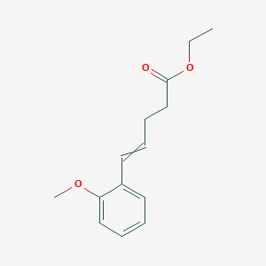 molecular formula C14H18O3 B8554520 ethyl 5-(2-methoxyphenyl)pent-4-enoate CAS No. 90122-54-6
