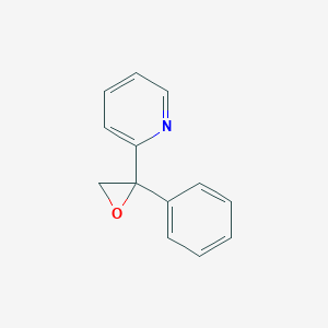 molecular formula C13H11NO B8554600 2-(2-Phenyloxiran-2-yl)pyridine 