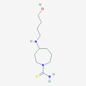 molecular formula C11H23N3OS B8554633 4-(4-Hydroxybutylamino)azepane-1-carbothioamide 