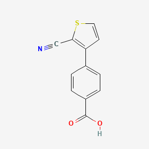 molecular formula C12H7NO2S B8554723 4-(2-Cyano-thiophen-3-yl)-benzoic acid 