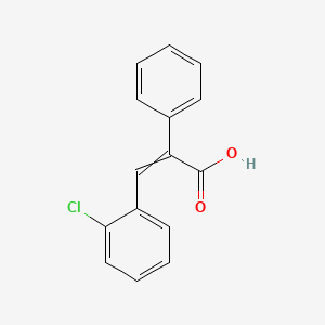 molecular formula C15H11ClO2 B8554806 3-(2-Chlorophenyl)-2-phenylprop-2-enoic acid 