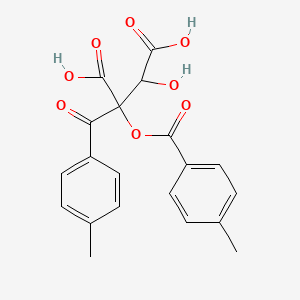 molecular formula C20H18O8 B8554976 3-Hydroxy-2-(4-methylbenzoyl)-2-(4-methylbenzoyl)oxybutanedioic acid 