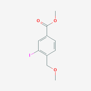 molecular formula C10H11IO3 B8554994 Methyl 3-iodo-4-(methoxymethyl)benzoate 