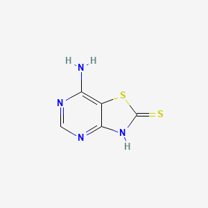 molecular formula C5H4N4S2 B8555002 7-Aminothiazolo[4,5-d]pyrimidine-2(3H)-thione 