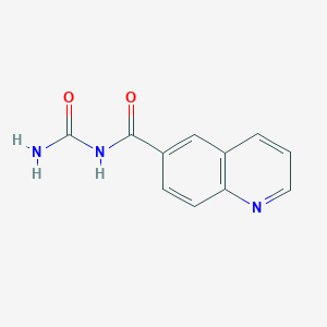 molecular formula C11H9N3O2 B8555174 N-aminocarbonyl-6-quinolinecarboxamide 