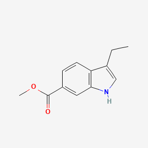 molecular formula C12H13NO2 B8555204 methyl 3-ethyl-1H-indole-6-carboxylate 
