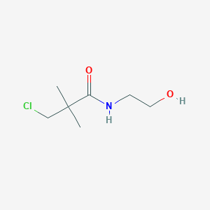 molecular formula C7H14ClNO2 B8555238 N-(2-hydroxyethyl)-3-chloropivalamide 
