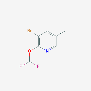 molecular formula C7H6BrF2NO B8555241 3-Bromo-2-(difluoromethoxy)-5-methylpyridine 