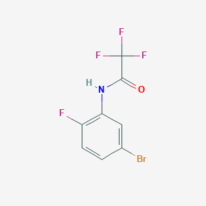 molecular formula C8H4BrF4NO B8555277 N-(5-bromo-2-fluorophenyl)-2,2,2-trifluoroacetamide 