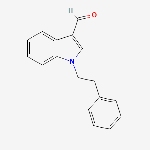 molecular formula C17H15NO B8555282 1-Phenethyl-1H-indole-3-carbaldehyde 