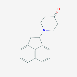 molecular formula C17H17NO B8555418 1-(1,2-Dihydroacenaphthylen-1-yl)piperidin-4-one 