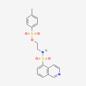 molecular formula C18H18N2O5S2 B8555627 5-Isoquinolinesulfonamide,n-[2-[[(4-methylphenyl)sulfonyl]oxy]ethyl]- 