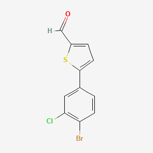 molecular formula C11H6BrClOS B8555726 5-(4-Bromo-3-chloro-phenyl)thiophene-2-carbaldehyde 