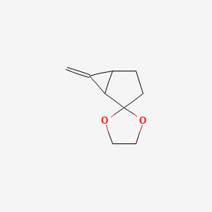 molecular formula C9H12O2 B8556114 Spiro[bicyclo[3.1.0]hexane-2,2-[1,3]dioxolane], 6-methylene- 