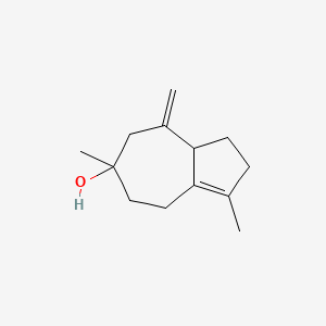 molecular formula C13H20O B8556146 3,6-Dimethyl-8-methylidene-1,2,4,5,6,7,8,8a-octahydroazulen-6-ol CAS No. 61553-41-1