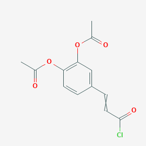 4-(3-Chloro-3-oxoprop-1-en-1-yl)-1,2-phenylene diacetate