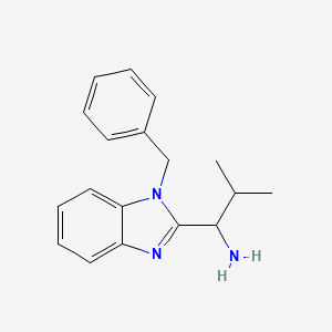 molecular formula C18H21N3 B8556601 1-(1-benzyl-1H-benzimidazol-2-yl)-2-methyl-propylamine 
