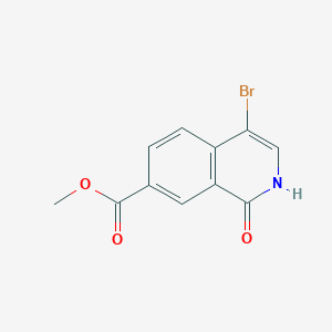 molecular formula C11H8BrNO3 B8556632 Methyl 4-bromo-1-hydroxyisoquinoline-7-carboxylate 
