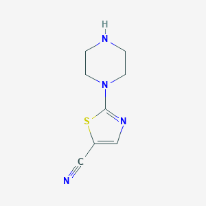 molecular formula C8H10N4S B8556734 2-Piperazin-1-yl-thiazole-5-carbonitrile 