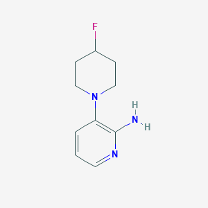 molecular formula C10H14FN3 B8556740 3-(4-Fluoropiperidin-1-yl)pyridin-2-amine 