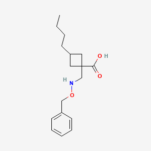 molecular formula C17H25NO3 B8556748 1-{[(Benzyloxy)amino]methyl}-3-butylcyclobutane-1-carboxylic acid CAS No. 828271-37-0