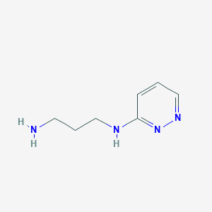 molecular formula C7H12N4 B8556759 3-(3-Aminopropylamino)pyridazine 