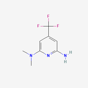 molecular formula C8H10F3N3 B8556797 2-Amino-6-dimethylamino-4-trifluoromethyl-pyridine 