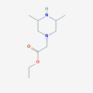 molecular formula C10H20N2O2 B8556842 Ethyl 2-(3,5-dimethylpiperazin-1-yl)acetate 