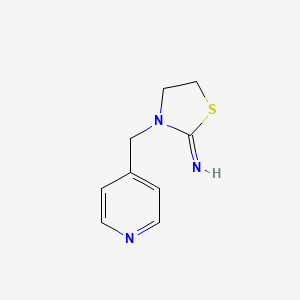 molecular formula C9H11N3S B8556872 2-Imino-3-(4-pyridylmethyl)thiazolidine 