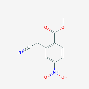 molecular formula C10H8N2O4 B8556922 Methyl 2-(cyanomethyl)-4-nitrobenzoate 