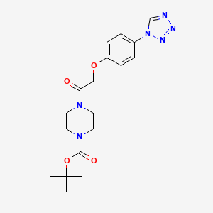 molecular formula C18H24N6O4 B8557011 Tert-butyl 4-[2-[4-(tetrazol-1-yl)phenoxy]acetyl]piperazine-1-carboxylate 