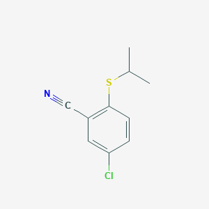 molecular formula C10H10ClNS B8557036 5-Chloro-2-[(1-methylethyl)sulfanyl]benzonitrile CAS No. 1192347-90-2