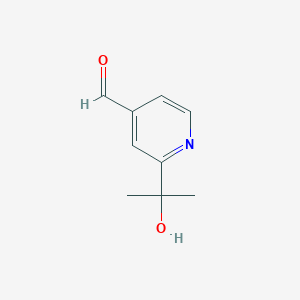 molecular formula C9H11NO2 B8557057 2-(2-Hydroxypropan-2-yl)isonicotinaldehyde 