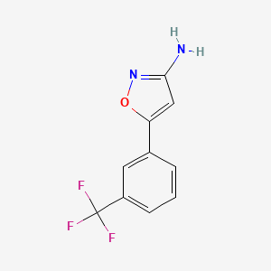 molecular formula C10H7F3N2O B8557071 5-(3-(Trifluoromethyl)phenyl)-3-aminoisoxazole 