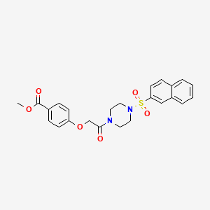molecular formula C24H24N2O6S B8557164 methyl 4-[2-(4-naphthalen-2-ylsulfonylpiperazin-1-yl)-2-oxoethoxy]benzoate 