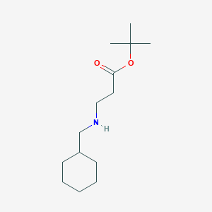 molecular formula C14H27NO2 B8557193 Tert-butyl 3-[(cyclohexylmethyl)amino]propanoate 
