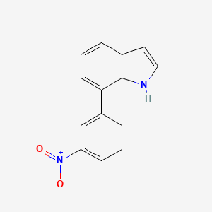molecular formula C14H10N2O2 B8557230 1h-Indole,7-(3-nitrophenyl)- 