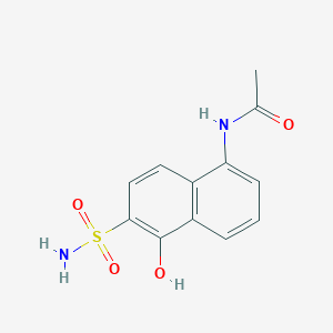 molecular formula C12H12N2O4S B8557327 N-(5-Hydroxy-6-sulfamoylnaphthalen-1-yl)acetamide CAS No. 58596-08-0