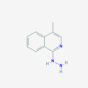 molecular formula C10H11N3 B8557507 1-Hydrazino-4-methylisoquinoline 