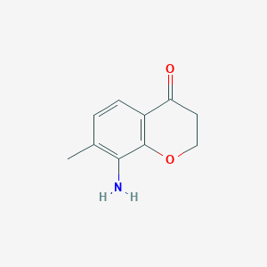 molecular formula C10H11NO2 B8557532 8-Amino-7-methyl-4-chromanone 