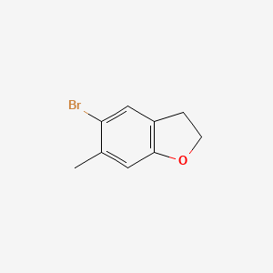 molecular formula C9H9BrO B8557801 5-Bromo-6-methyl-2,3-dihydrobenzo[b]furan CAS No. 219736-07-9