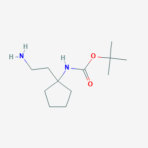molecular formula C12H24N2O2 B8557818 Tert-butyl 1-(2-aminoethyl)cyclopentylcarbamate 